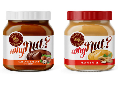 Packaging design - hazelnut and peanut spread labeldesign packagingdesign