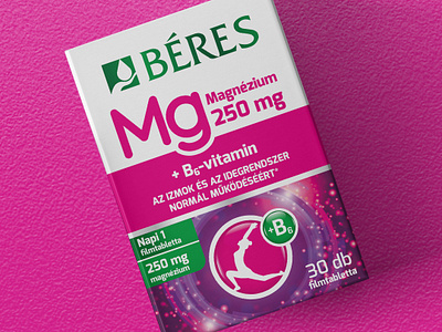 Packaging design - "Béres" Magnesium dietary supplement magnesium packagingdesign supplement vitaminpackaging