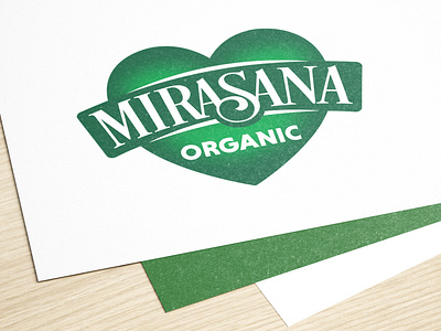 Logo design for "Mirasana" (healthy food) branding heartlogo logodesign typologo