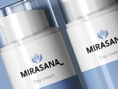 Logo and packaging design - Mirasana cosmetics branding cosmetic packaging csomagolastervezes daycream logodesign packagedesign packagingdesign