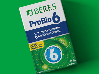 Béres Probio6 packaging design csomagolastervezes dietary supplement packagedesign packagingdesign vitaminpackaging
