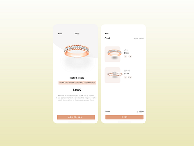 Jewelry Shop App app design mobileapp mobileappdesign ui