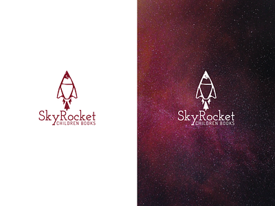 Sky Rocket Children's Books Logo branding colour palette design illustration logo logo creation typography vector