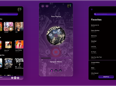 UI Design Mobile - Music App for iPhone graphic design mobile app ui design userinterface userinterface design visual design