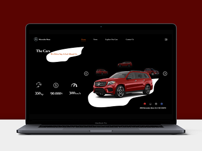 Mercedes Benz adobe car design webdesign website xd