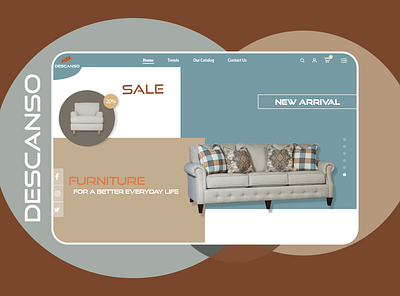 Furniture Website 2019 adobe adobexd color design furniture landing page modern modern design ui uiux website xd