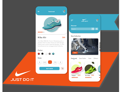 E-commerce App adobe adobexd app e commerce shop ecommerce iphone mobile mockup nike onlineshop shoes shop ui xd xddailychallenge