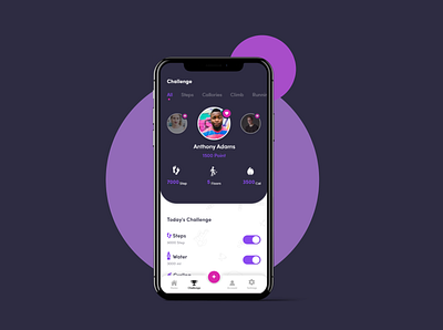 Health And Wellness App adobe adobexd challenge design fitness friends health iphone iphone app iphone x mobile mockup shot ui xddailychallenge