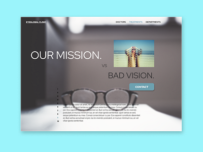 eyeclinic landing page clean ui concepts eyeclinic greytone landingpage medical design minimalism vision website design websites