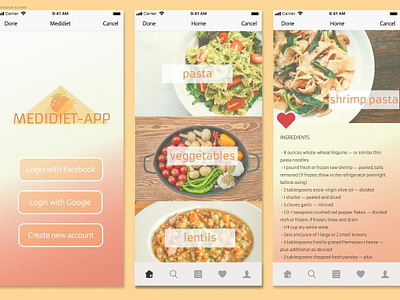 Medidietapplication app design ideas illustration ui