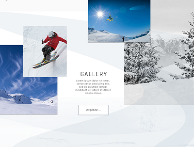 ski landing gallery section design gallery section website