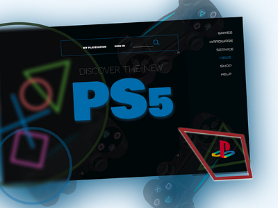 PS5 landing page concept concept design ideas illustration landing page design playstation playstation5 website