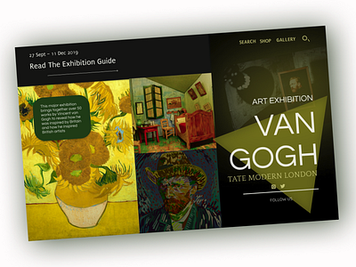 art gallery landing page