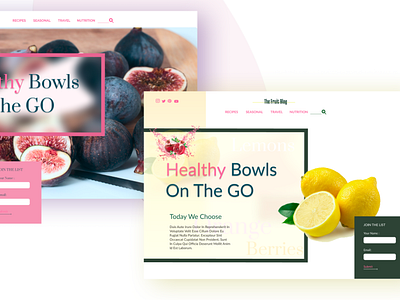 Blog Landing page blog blogging concept design figs fruits ideas landing page design lemons typography ui website yellow