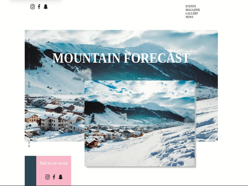 Mountain Forecast animations concept design images mountain nature singlepage ui webdevelopment webdsite whitespace