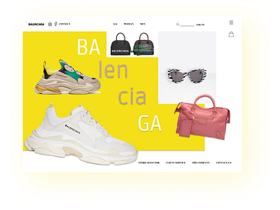 balenciaga landing page