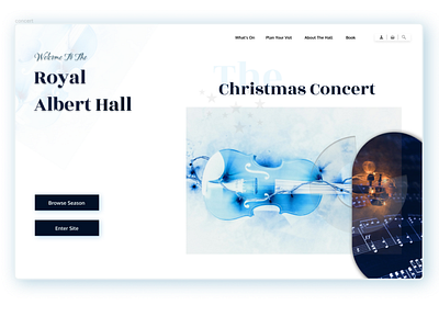 concert hall landing page christmas concept concert ideas landing page design music ui webdesign website
