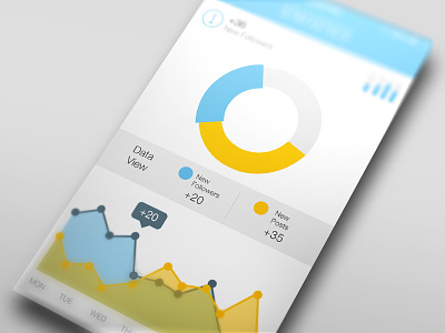 Focus Statistics app bar chart flat freelance infographic ios line chart pie chart statistic