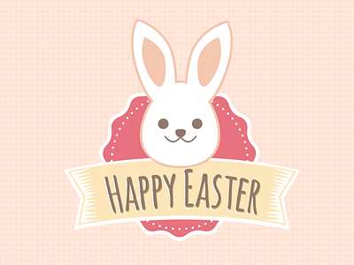 Cutest Easter Bunny Badge badge bunny cute easter egg free holiday illustration logo pet rabbit retro