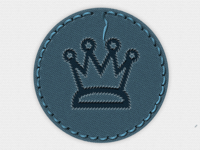 Badge badge crown fabric icon robe stitch texture