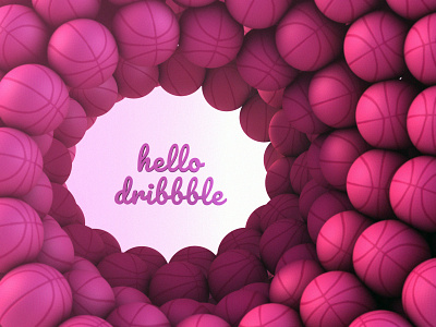 Hello Dribbble 3d debut dribbble first shot