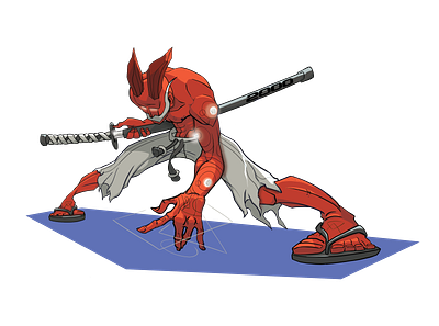 Samurai Oni character design concept art demon folklore illustration japanese art japanese culture katana oni samurai wizard