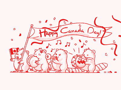 Happy Canada Day! canada canada day illustraion procreate procreate app red