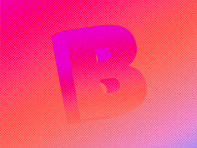 B Photoshop Experiment b colors colours experiment gradients photoshop type typography