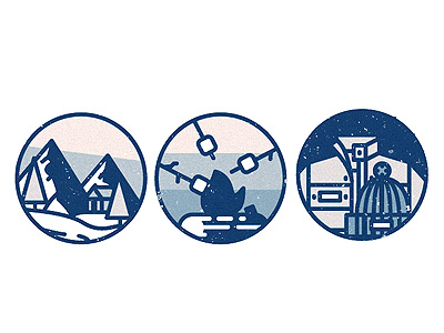 Winter Grey beanie cabin camping fire icon icons illustration jacket logo mountains trees winter