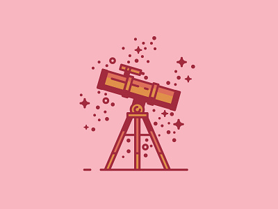 Telescope illustration space stars telescope
