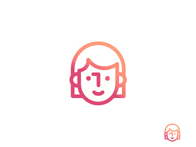 Girl design face girl identity illustration logo mark symbol