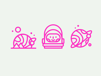 Space Born astronaut icon icons illustration logo planet space