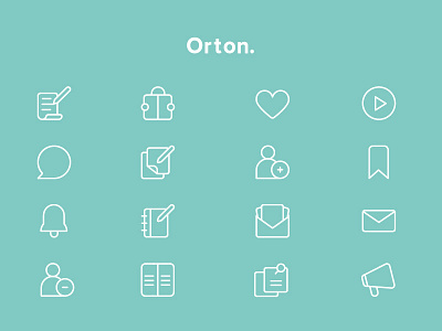 Orton Icons icons mail pen reading writing