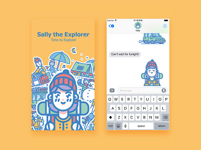 Sally The Explorer Stickerpack app explorer icons ios sally sticker