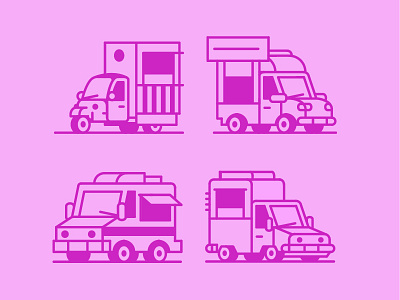 Rough Food Truck icons car food icons truck