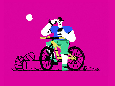 Vancouver Bike Rider bike illustration rider vector