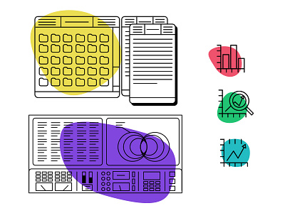 Icon & Illustration Exploration for Data Analytics Startup