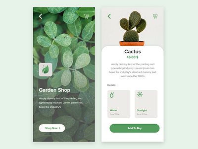 Plants App Exploration app design exploration ios iphone x minimalist mobile plants ui ui design ux ux design