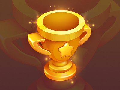 Golden Cup design game gold icon illustration ui