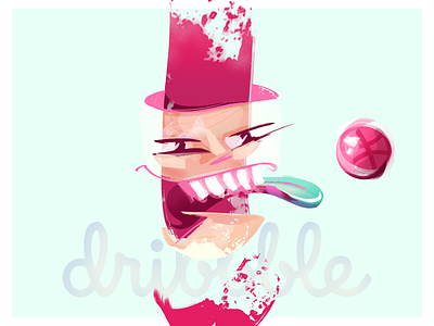 Hello design drawing dribbble for fun head hello dribble illustration