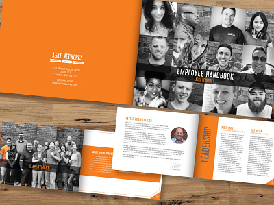 Agile Networks Employee Handbook brochure design graphic design layout