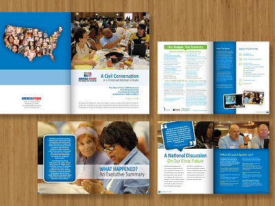 AmericaSpeaks Report brochure design graphic design layout