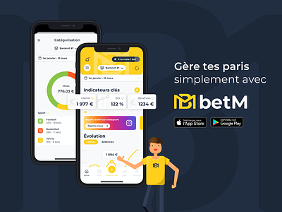 Design of betM app app apple bet betting branding design sport