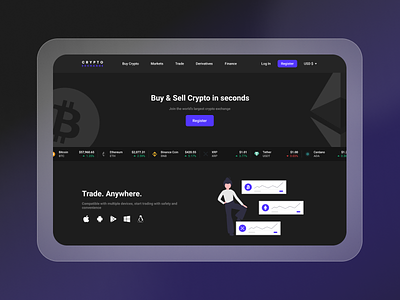 Crypto Exchange app banking banking app bitcoin crypto design ethereum fintech webdesign