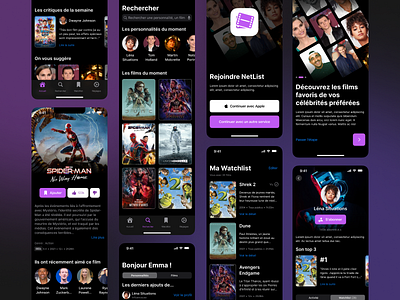 NetList 🎬 app apple design ios movie spiderman ui ux webdesign