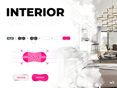 Interior VR logo branding interior logo virtual reality vr