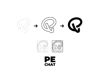 PE Chat logo chat chat bubble chat logo chatting e letter logo p letter pe letters pe logo