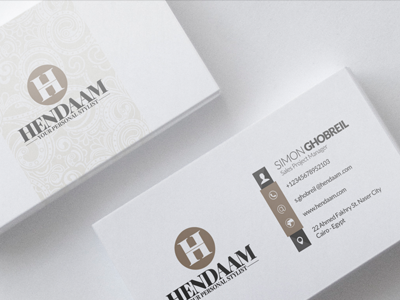 Hendaam Business Card business card business card design hendaam