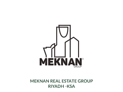 Meknan logo building ksa logo meknan outline real estate