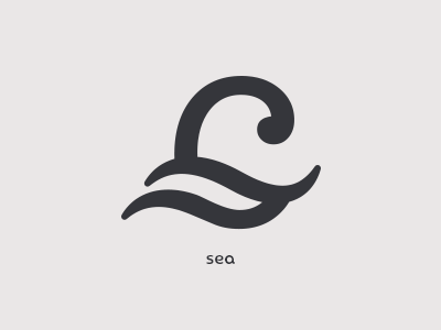 Sea Logo c letter sea sea logo summer water